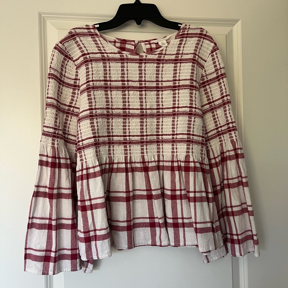 Caslon Flannel Peplum blouse!